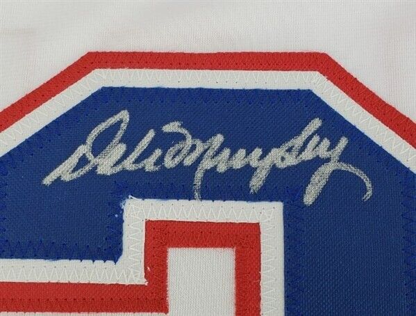 Dale Murphy Signed Atlanta Braves Photo Jersey Inscribed NL MVP 82, 83 (JSA COA)