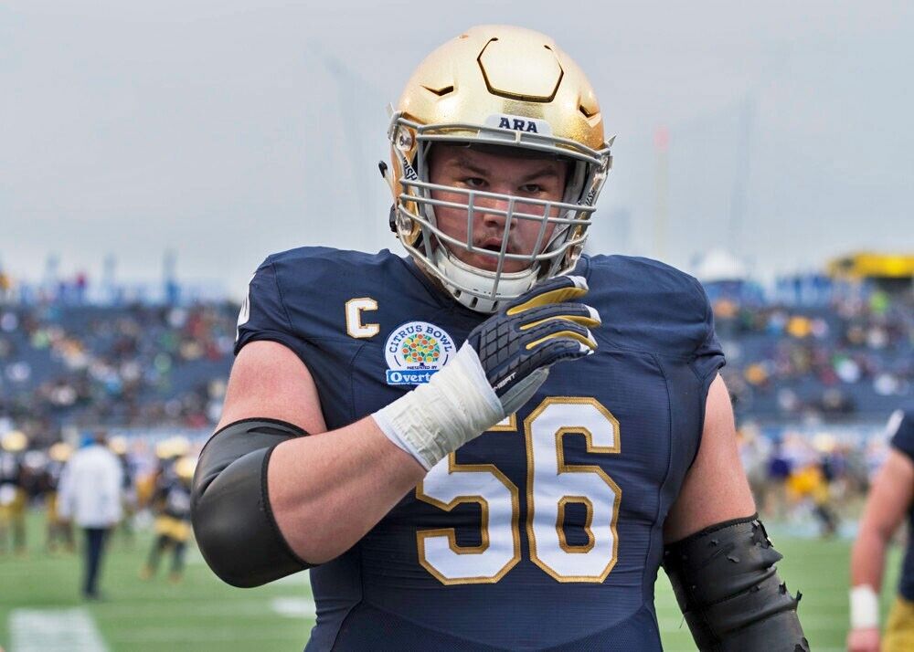 Quenton Nelson Signed Notre Dame Fighting Irish Jersey (JSA COA) Colts Off. Line