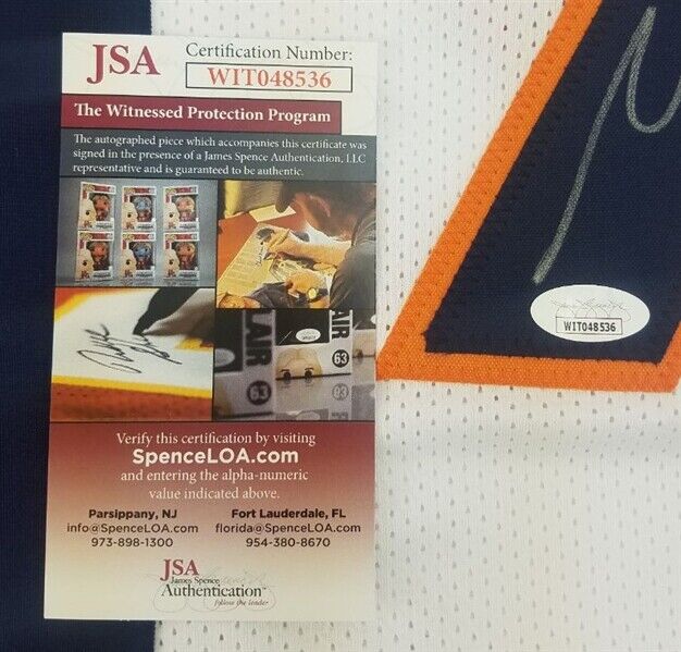 Neil Smith Signed Denver Broncos White Jersey (JSA COA) 6×Pro Bowl Defensive End