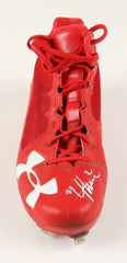 Nico Hoerner Signed Cubs Under Armor Baseball Cleat (JSA COA) 2018 1st Round Pk