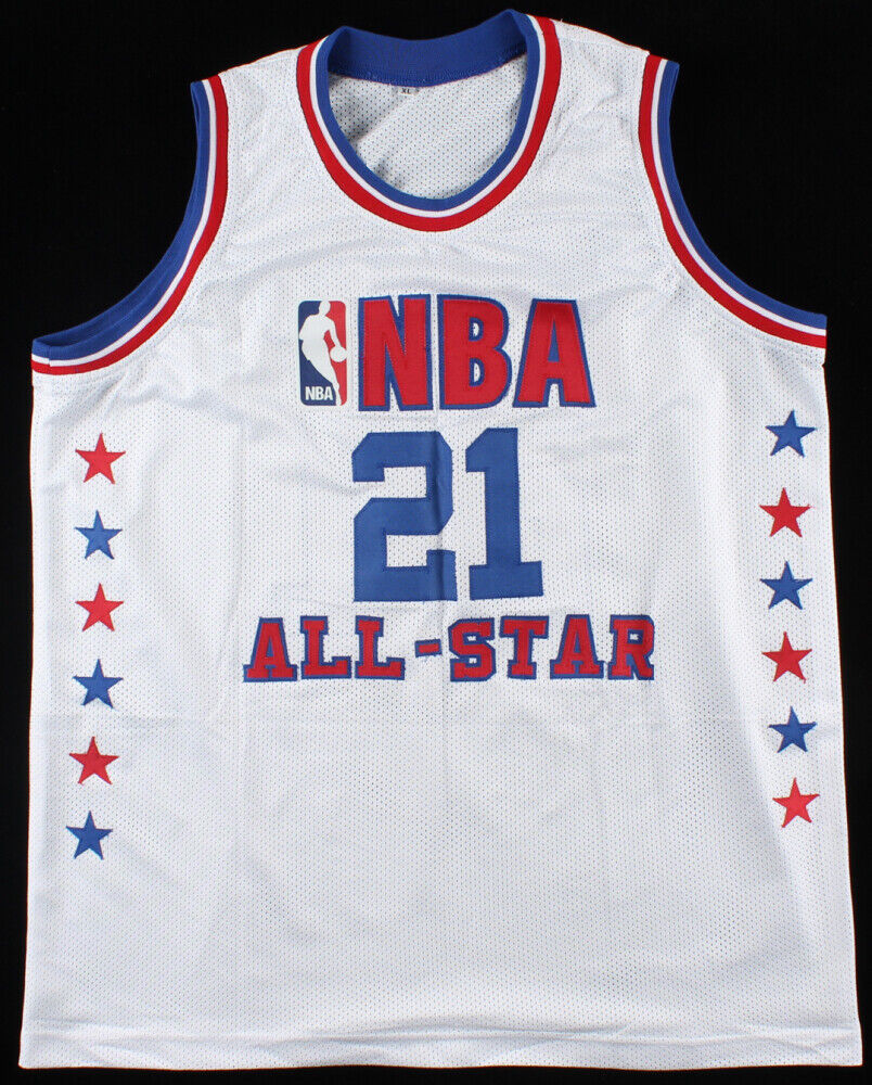 Dominique Wilkins Signed NBA All Star Jersey (Tri Star)Atlanta Hawks HOF Forward