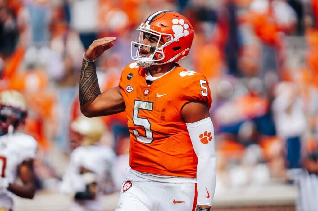 DJ Uiagalelei Signed Clemson Tigers Nike Jersey (Fanatics) 2024 Florida State QB