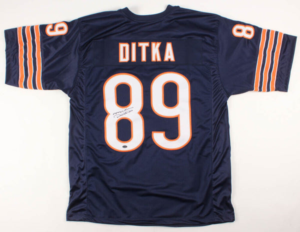 Authentic Men's Mike Ditka Orange Alternate Jersey - #89 Football Chicago Bears  Throwback