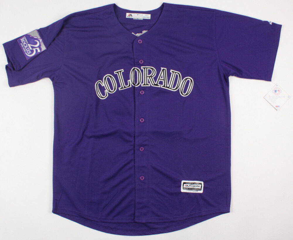 Trevor Story Signed Colorado Rockies 25th Anniversary Majestic Jersey (JSA COA)