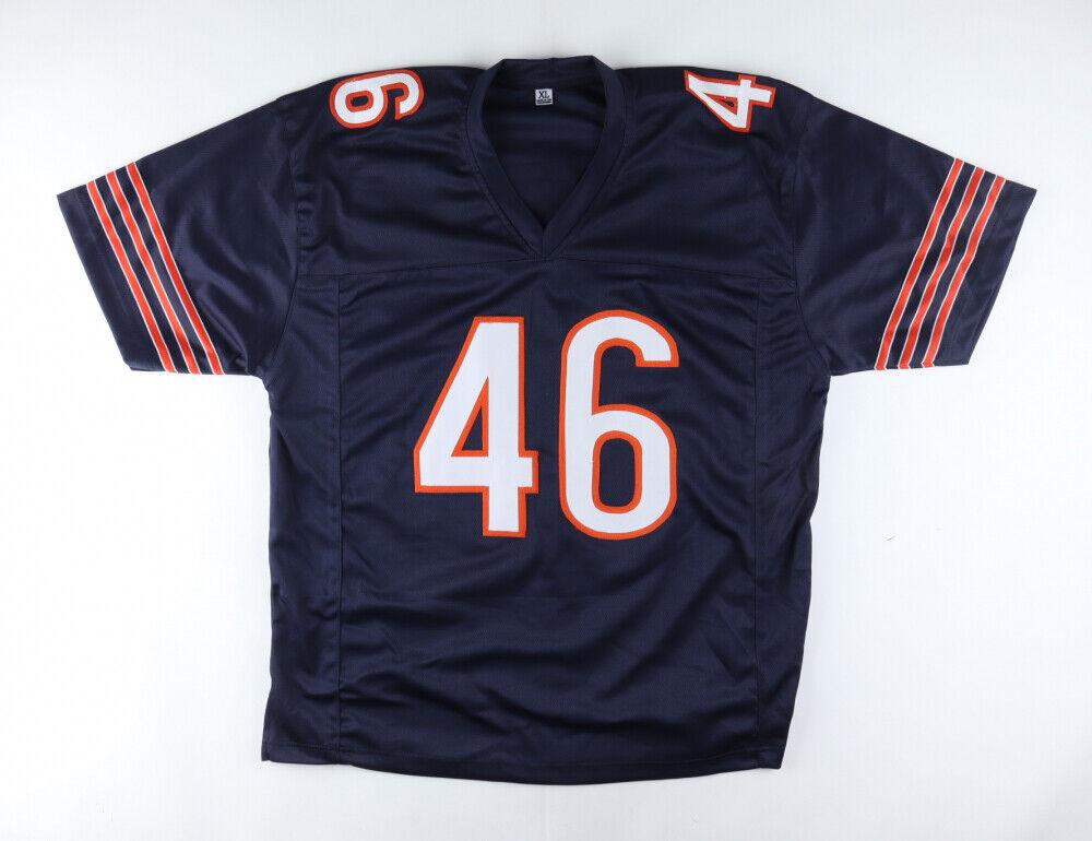 Doug Plank Signed Chicago Bears Jersey "SB XX Champs" (JSA COA) 1975 Draft Pick