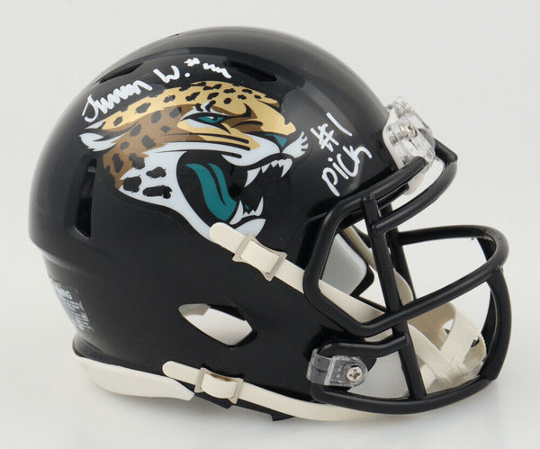 Travon Walker Signed Jacksonville Jaguars Mini Helmet (Beckett) 2022 # –