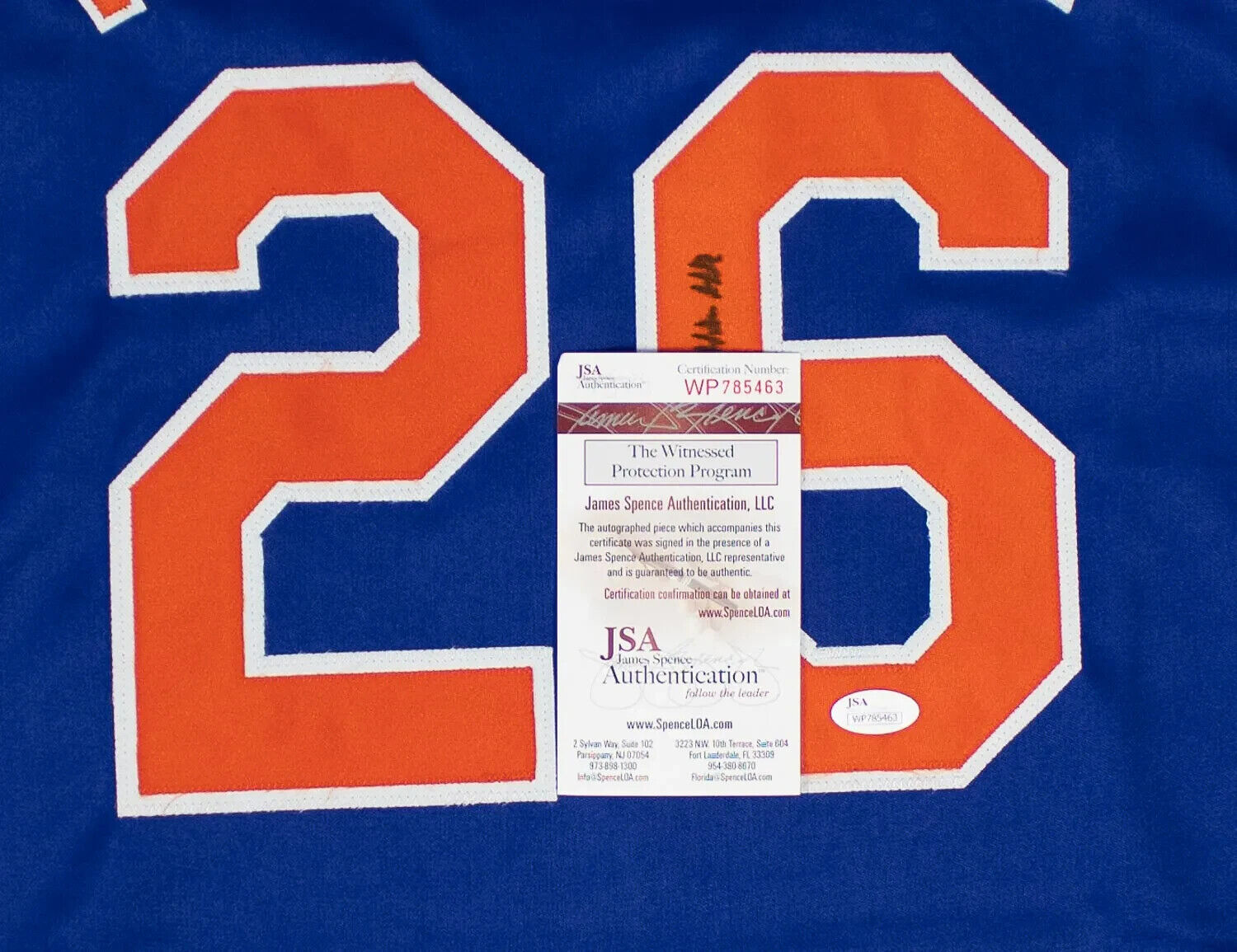 Dave Kingman Signed New York Mets Jersey Inscribed "442 HR" (JSA COA) Left Field