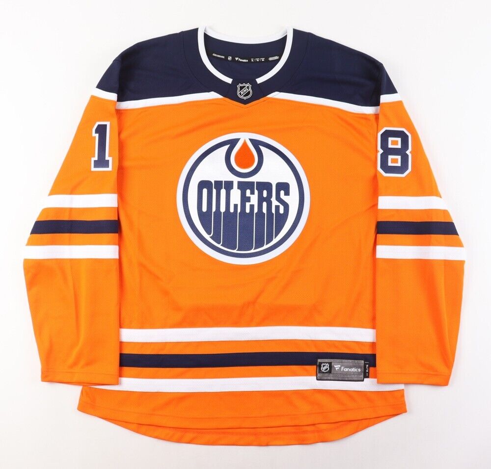 Zach Hyman Signed Edmonton Oilers Jersey (Fanatics) 4 Shorthanded Goals/ Rookie