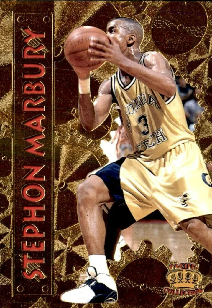 Stephon Marbury Signed Georgia Tech Yellow Jackets Jersey (Beckett) N.Y. Knicks