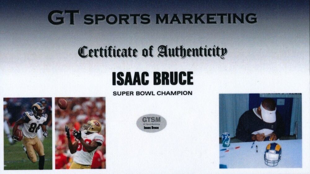 Isaac Bruce Signed Rams Jersey (GTSM COA) 4xPro Bowl Wide Receiver