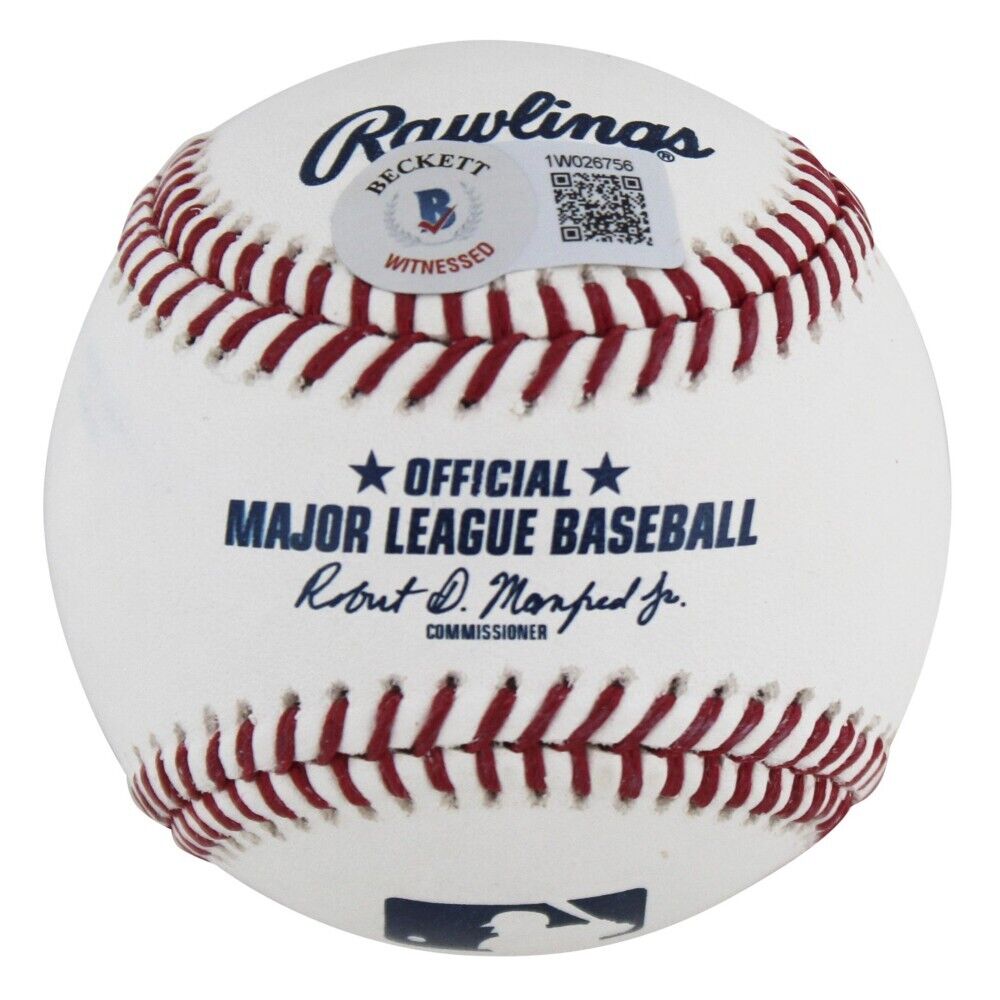Barry Larkin Signed Rawlings Baseball (Beckett) Cincinnati Reds Shortstop