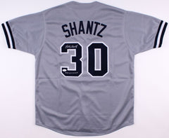 Bobby Shantz Signed New York Yankees Jersey Inscribed "1958 W.S.Champs"(JSA COA)