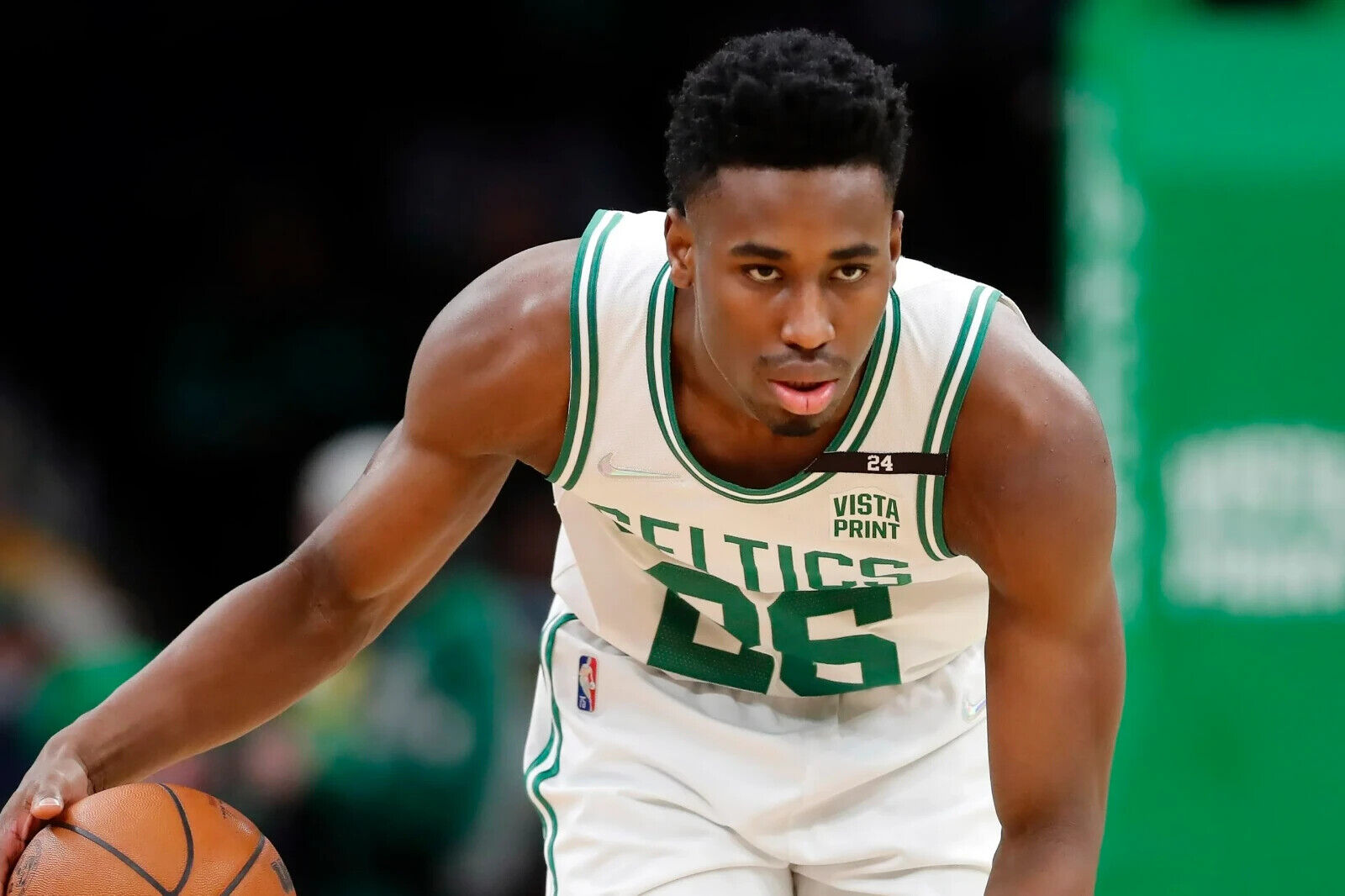 Aaron Nesmith Signed Green Boston Celtics Jersey (JSA COA) 2020 1st Rnd Pk Pt Gd