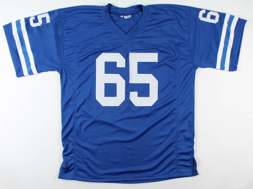 Tom Mack Signed Los Angeles Rams Jersey Inscribed HOF 99 (JSA COA) 11xPro Bowl