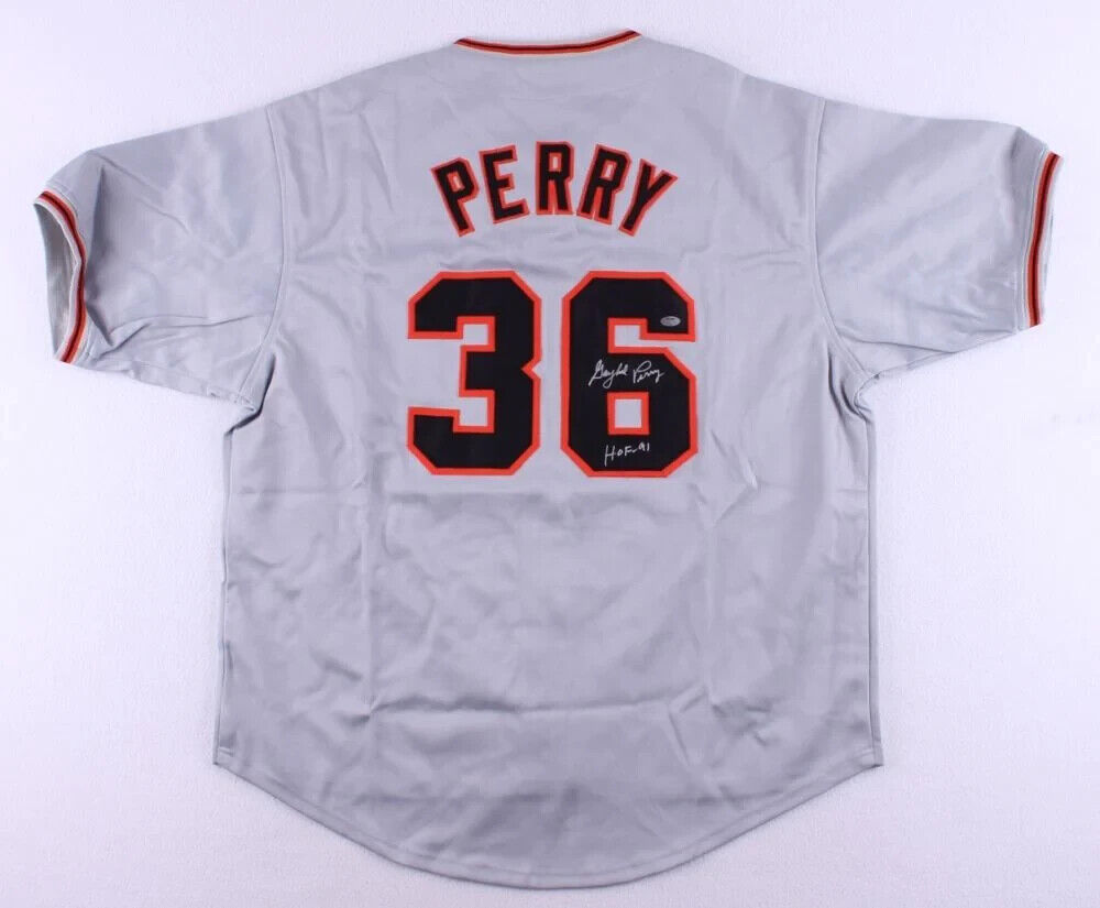 Gaylord Perry Signed Giants Jersey (Schwartz) San Francisco Starter (1962–1971)