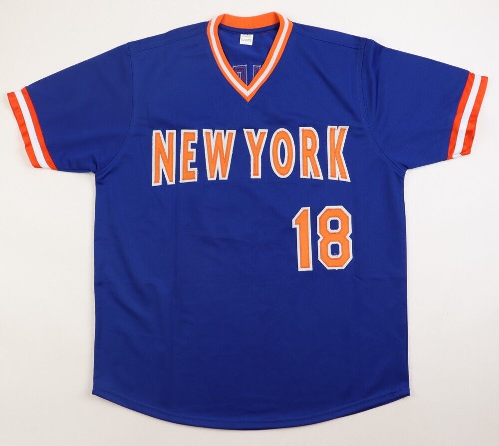 Darryl Strawberry Signed Mets Jersey (PSA COA) 4x New York World Series Champion