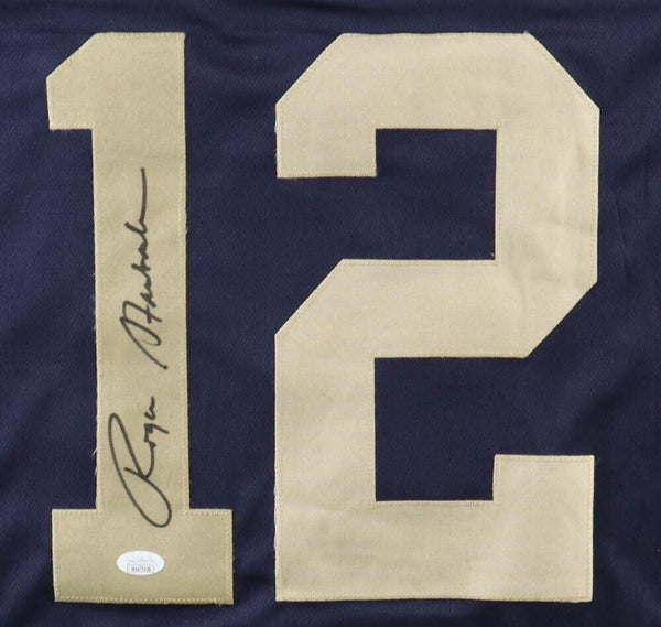 Roger Staubach Autographed Navy College Style STAT Jersey- Beckett W H –  The Jersey Source