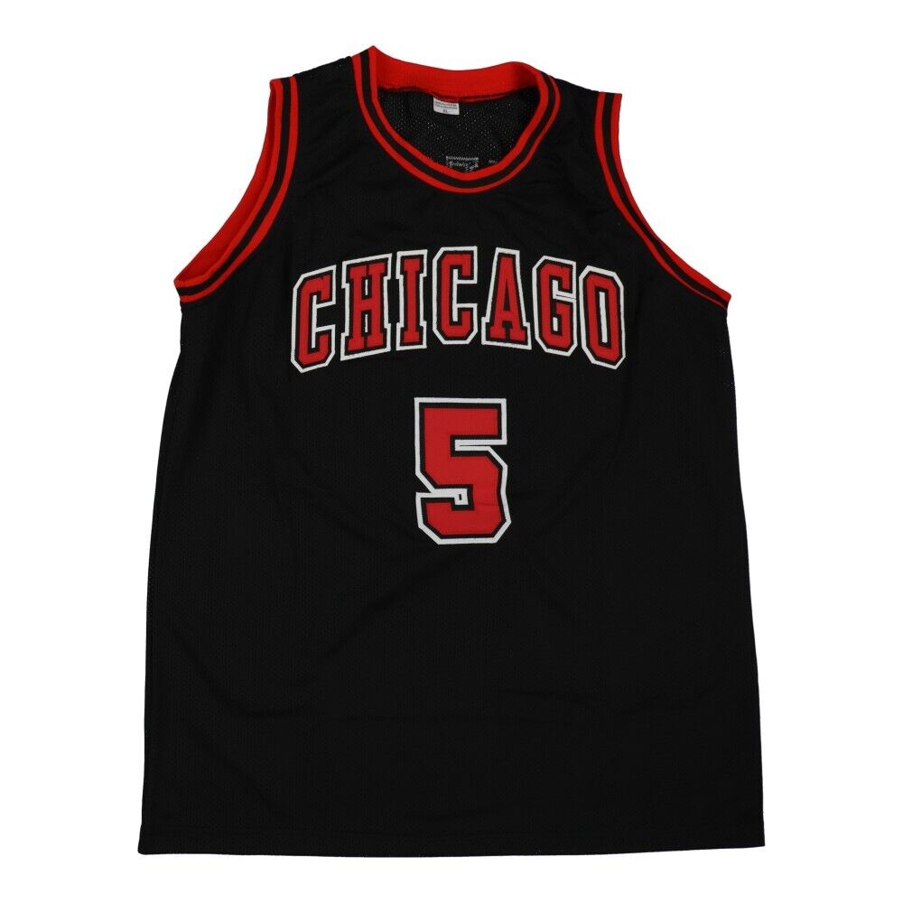 Derrick Jones Jr Signed Chicago Bulls Black Jersey (PSA) Ex-UNLV / Power Forward