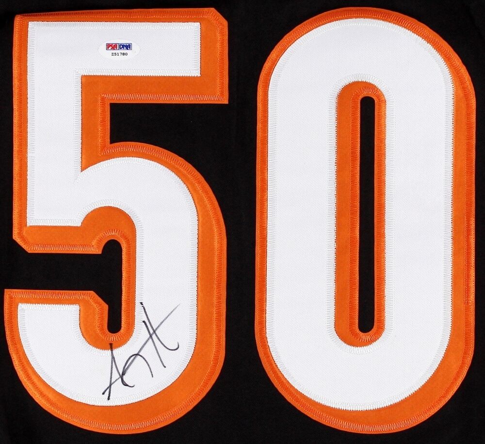 A. J. Hawk Signed Cincinnati Bengals Custom Jersey (PSA COA)