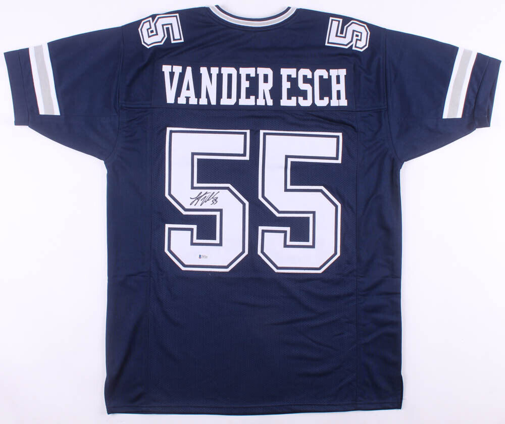 Leighton Vander Esch Signed Cowboys Jersey (Beckett) Dallas 2018 #1 Draft Pick