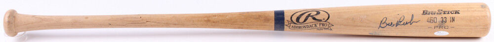 Bob Dernier Signed Rawlings Adirondack Pro Game Used Cracked Bat (JSA COA)