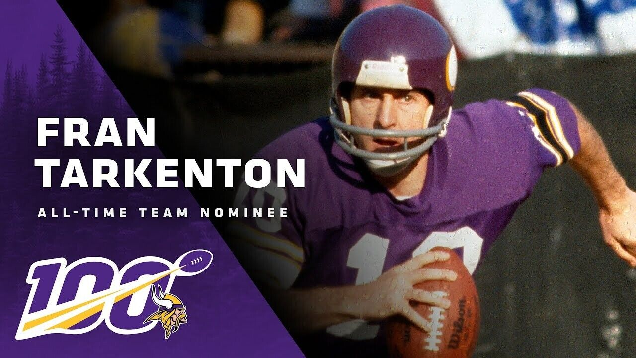 Fran Tarkenton Signed NFL Mini Football (Beckett) Minnesota Vikings All Pro Q.B.