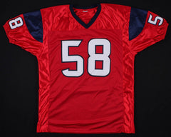 Brooks Reed Signed Houston Texans Jersey Inscrbed 2011 AFC South Champs JSA Holo