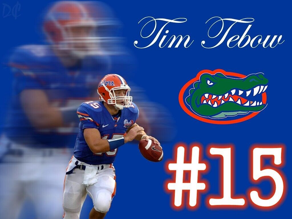 Tim Tebow Signed Endzone Pylon (Beckett) 2xBCS National Champion Florida Gators