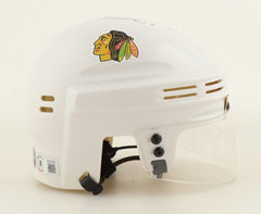 Chris Chelios Signed Chicago Blackhawks Mini Helmet Insc."HOF 2013" (Beckett)