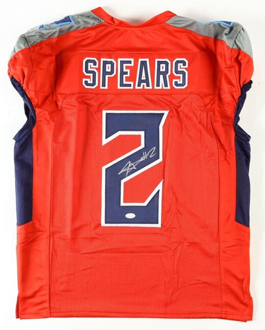 Tyjae Spears Signed Tennessee Titans Jersey (JSA) 3rd Rnd Pick / New 2024 Number