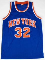 Jerry Lucas Signed New York Knicks Jersey (PSA COA) 1973 NBA Champion / Forward