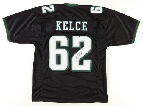 Jason Kelce Signed Philadelphia Eagles Black Jersey (JSA COA) 7xPro Bowl Center