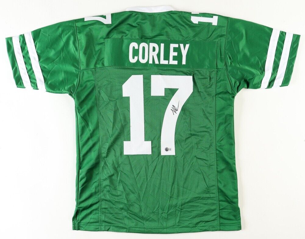 Malachi Corley Signed New York Jets Jersey (Beckett) N.Y. 2024 3rd Round Pick WR