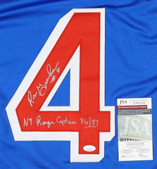 Ron Greschner Signed New York Rangers Jersey "NY Rangers Captain 86/87"/ JSA COA