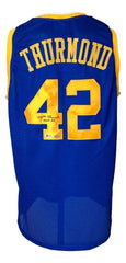 Nate Thurmond Signed Golden State Warriors Jersey (Beckett) 7xAll Star Center