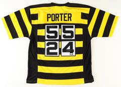 Joey Porter Jr. & Joey Porter Sr. Signed Pittsburgh Steelers Jersey (JSA COA)