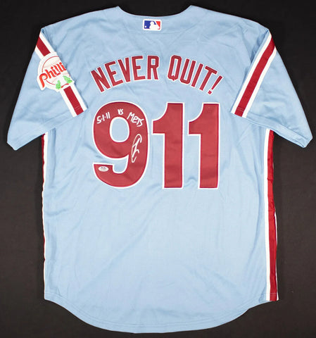 Robert O’Neill Signed Philadelphia Phillies 911 Never Forget Jersey (PSA)