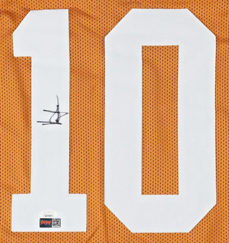 Vince Young Signed Texas Longhorns Highlite Stat Jersey (JSA) Titans Quarterback