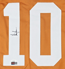 Vince Young Signed Texas Longhorns Highlite Stat Jersey (JSA) Titans Quarterback