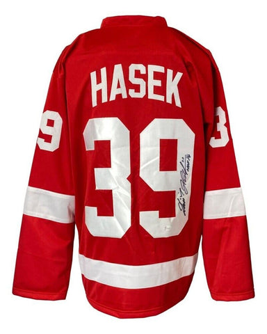 Dominik Hasek Signed Detroit Red Wings Jersey “HOF 14” (JSA COA) 6xVezina Winner