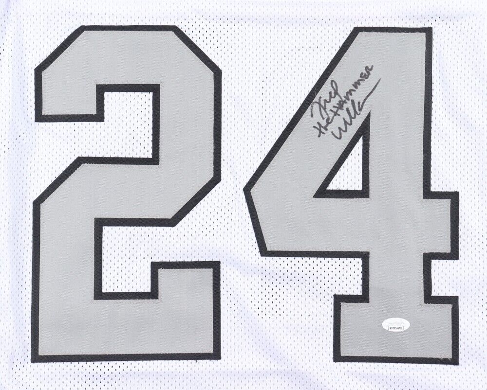 Fred Williamson Signed Oakland Raiders Jersey Inscribed "The Hammer"(Beckett) DB