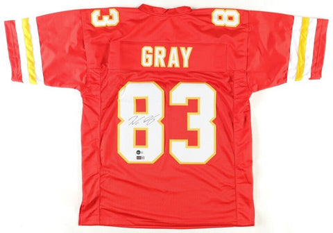 Noah Gray Signed Kansas City Chiefs Jersey (Beckett) Ex Duke Blue Devil T.E.