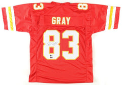 Noah Gray Signed Kansas City Chiefs Jersey (Beckett) Ex Duke Blue Devil T.E.