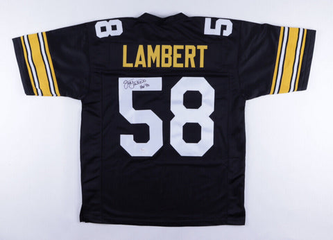 Jack Lambert Signed Pittsburgh Steelers Jersey Inscr. HOF 90 (JSA) Steel Curtain