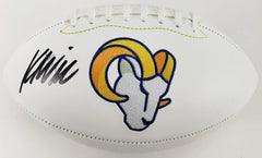 Kyren Williams Signed Los Angeles Rams Logo Football (Beckett) Ex-Notre Dame R.B