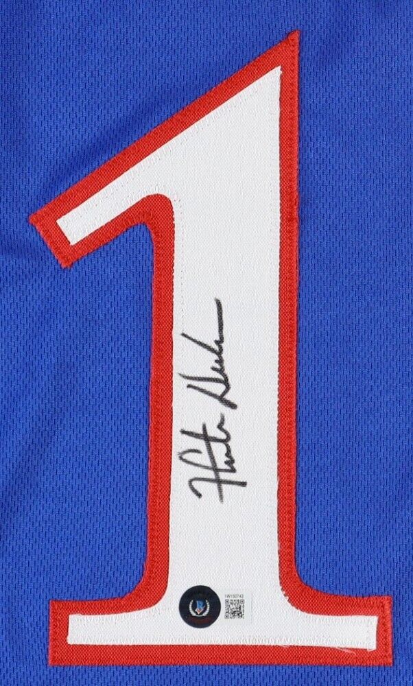 Hunter Dickinson Signed Kansas Jayhawks Jersey (Beckett)