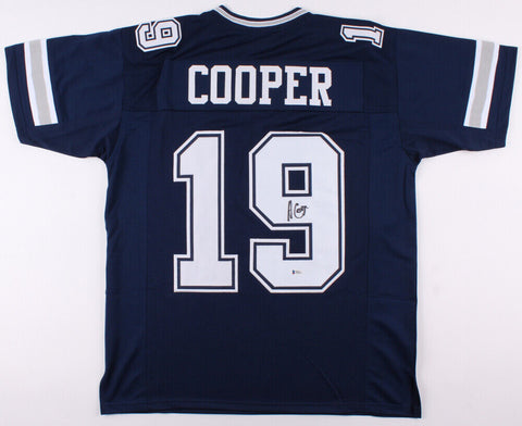 Amari Cooper Signed Cowboys Blue Jersey (Beckett) Dallas #1 Wide Receiver 2018