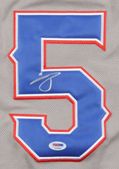 Willie Calhoun Signed Rangers Majestic Jersey (PSA) Texas Left Fielder 2017/2022