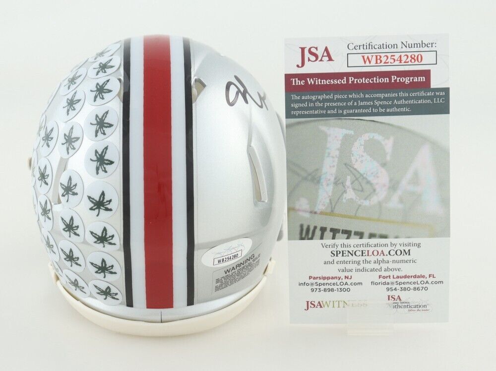 Jonathon Cooper Signed Ohio State Buckeyes Mini-Helmet (JSA COA) 2021 Bronco Pck