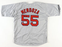 Ramiro Mendoza Signed Boston Red Sox Jersey 2xInscribed (Beckett) 2004 Champion